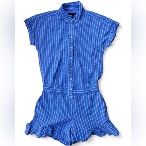 Banana Republic Blue Striped Romper